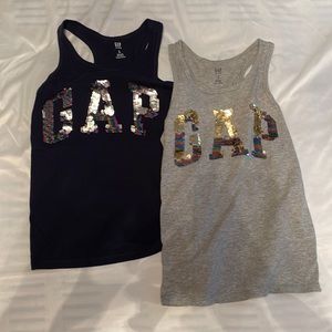 GAP flip sequin tanks